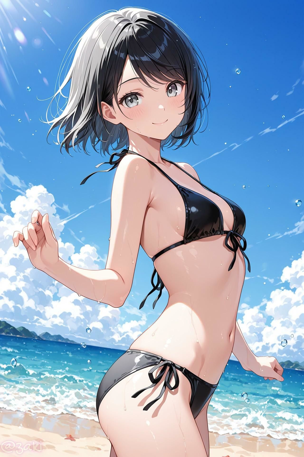 クラスメイトとビーチでイチャイチャ3 画像1