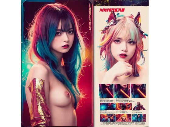 CDのジャケット写真の様なインパクトをした写真集です【過激系美女！ジャケット風アート風写真集！】　by　美少女AI～丸～