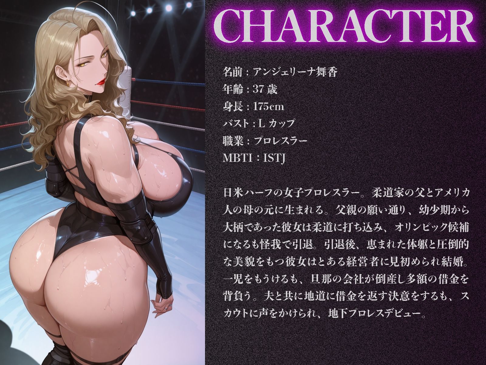 爆乳人妻プロレスラー、試合中に肉便器に堕ちるまで、 画像2