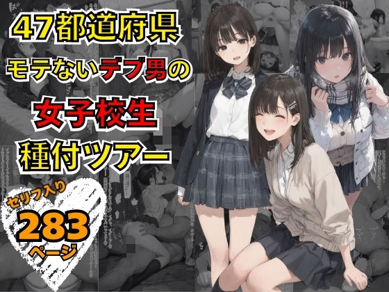 47都道府県  デブ男の女子校生種付ツアー【まんチカン】