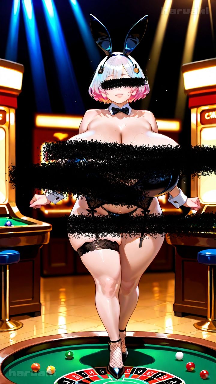 【AIアニメ巨乳美女写真集】Vol.6おっぱいサービスが充実している超乳バニーガール_再掲 画像1