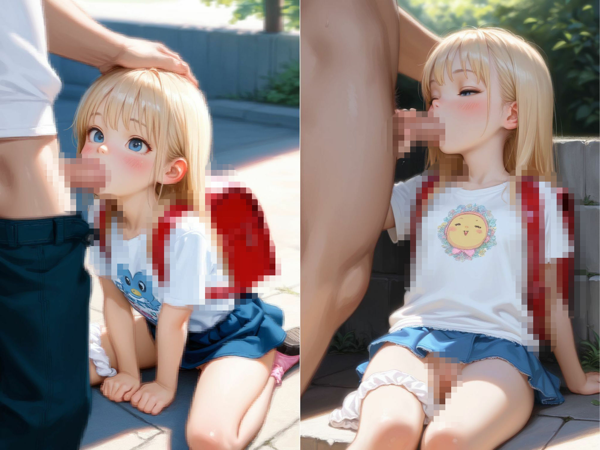 金髪ちっぱい下校少女 サンプル画像 5