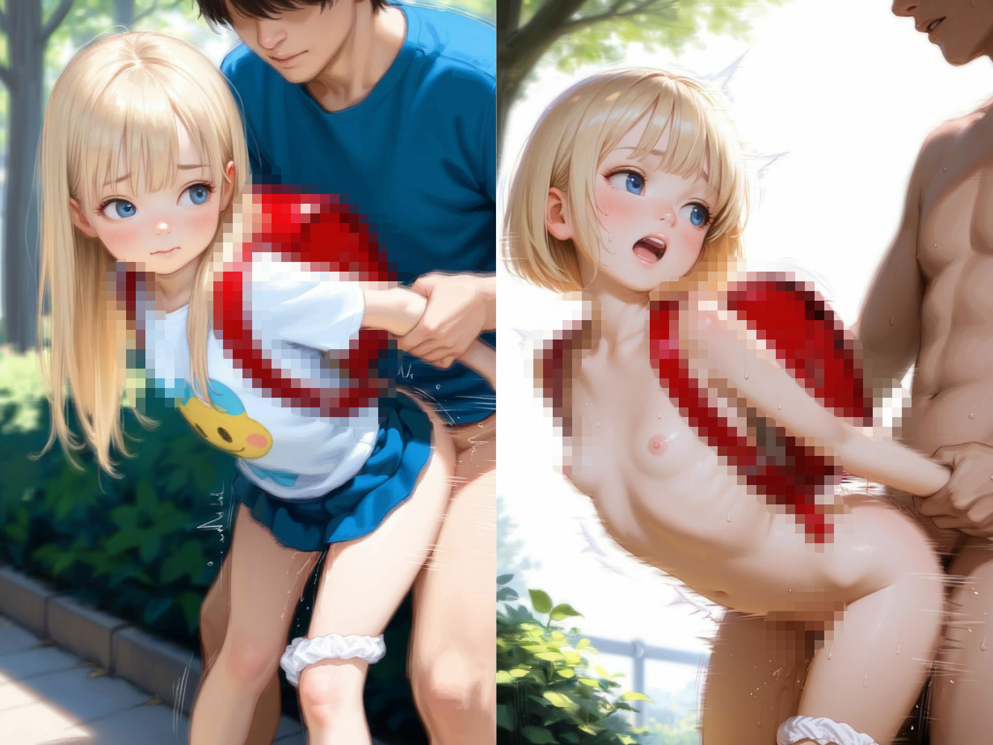 金髪ちっぱい下校少女 サンプル画像 8