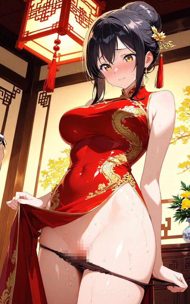 チャイナ服のあの子に中出ししてみた 画像1