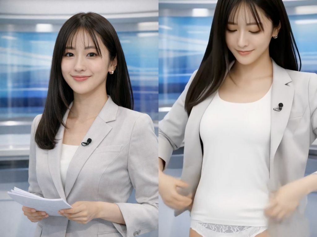 100人の女子アナが自らパンティを見せてくれる動画