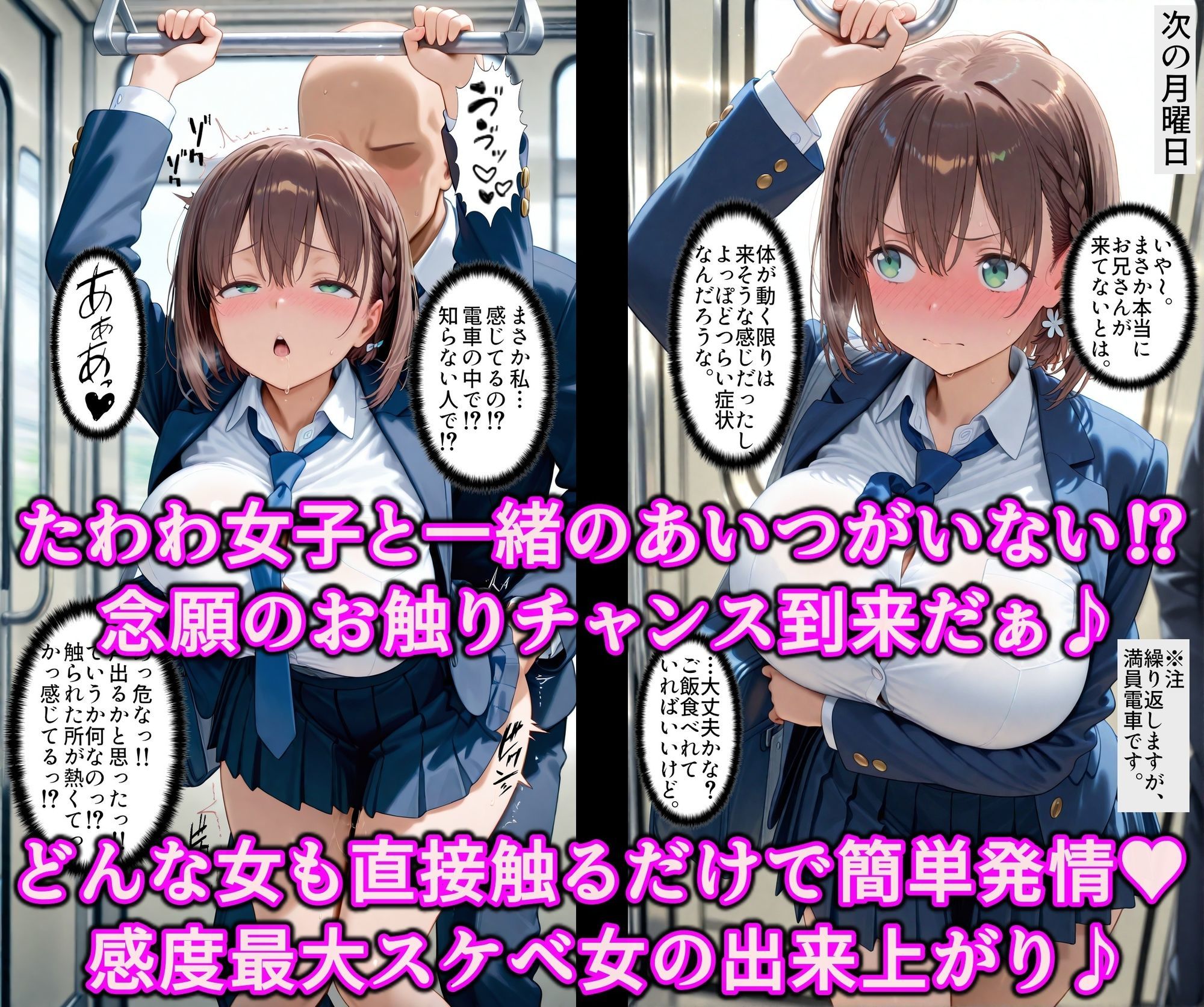 お兄さんから爆乳女子をNTR!!媚薬タッチでたわわJ系を快楽堕ち!!チンポ中毒のドスケベ痴女に淫乱調教 画像2