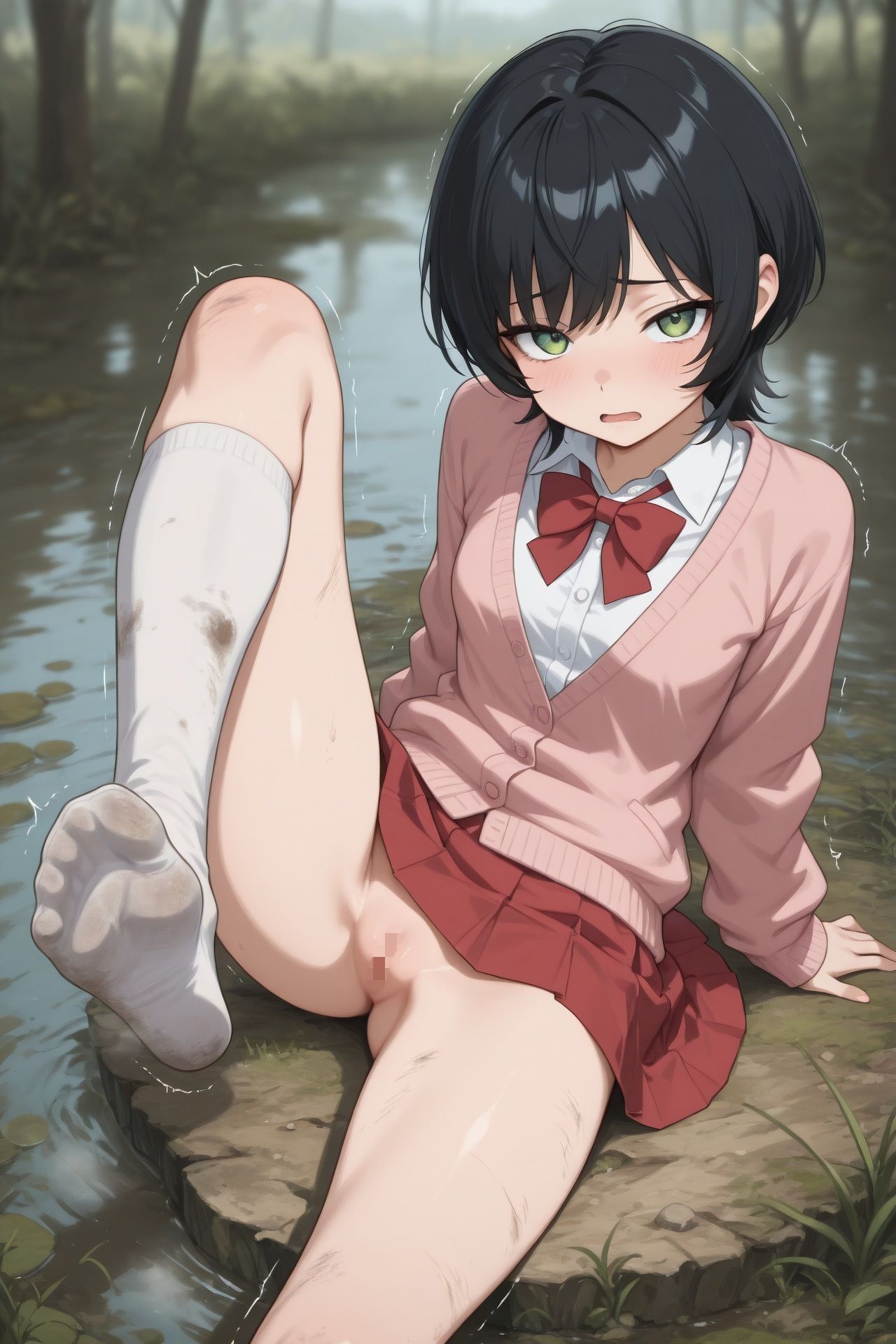 足フェチ×羞恥プレイ 泥まみれの靴下と足裏 画像3