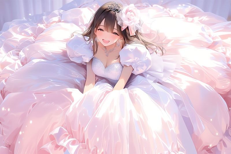 【ドレス美少女49】ツルツルドレスの中の秘め事 画像1