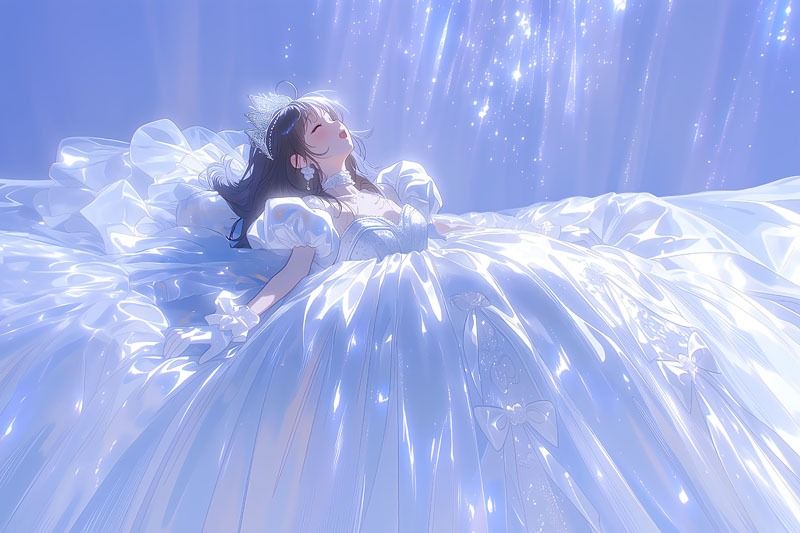 【ドレス美少女49】ツルツルドレスの中の秘め事 画像3