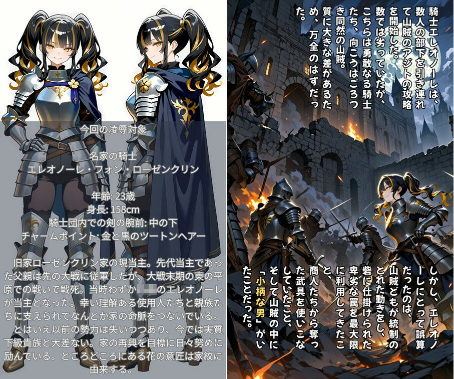 集団強●に堕とされた女騎士が、淫乱な「玩具」を志願するまで〜名家の騎士、精液に沈み淫獣と化す〜 画像1