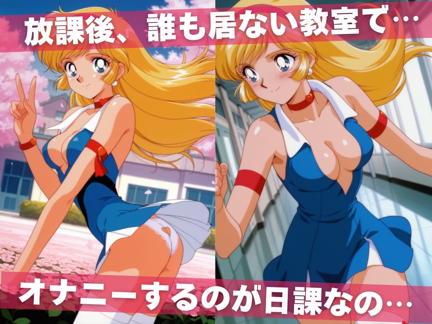 オナニー覗かれ、寝取られて  キュ●ティーハニー 〜 学校編 〜 おじさんに暴かれた秘密 画像1