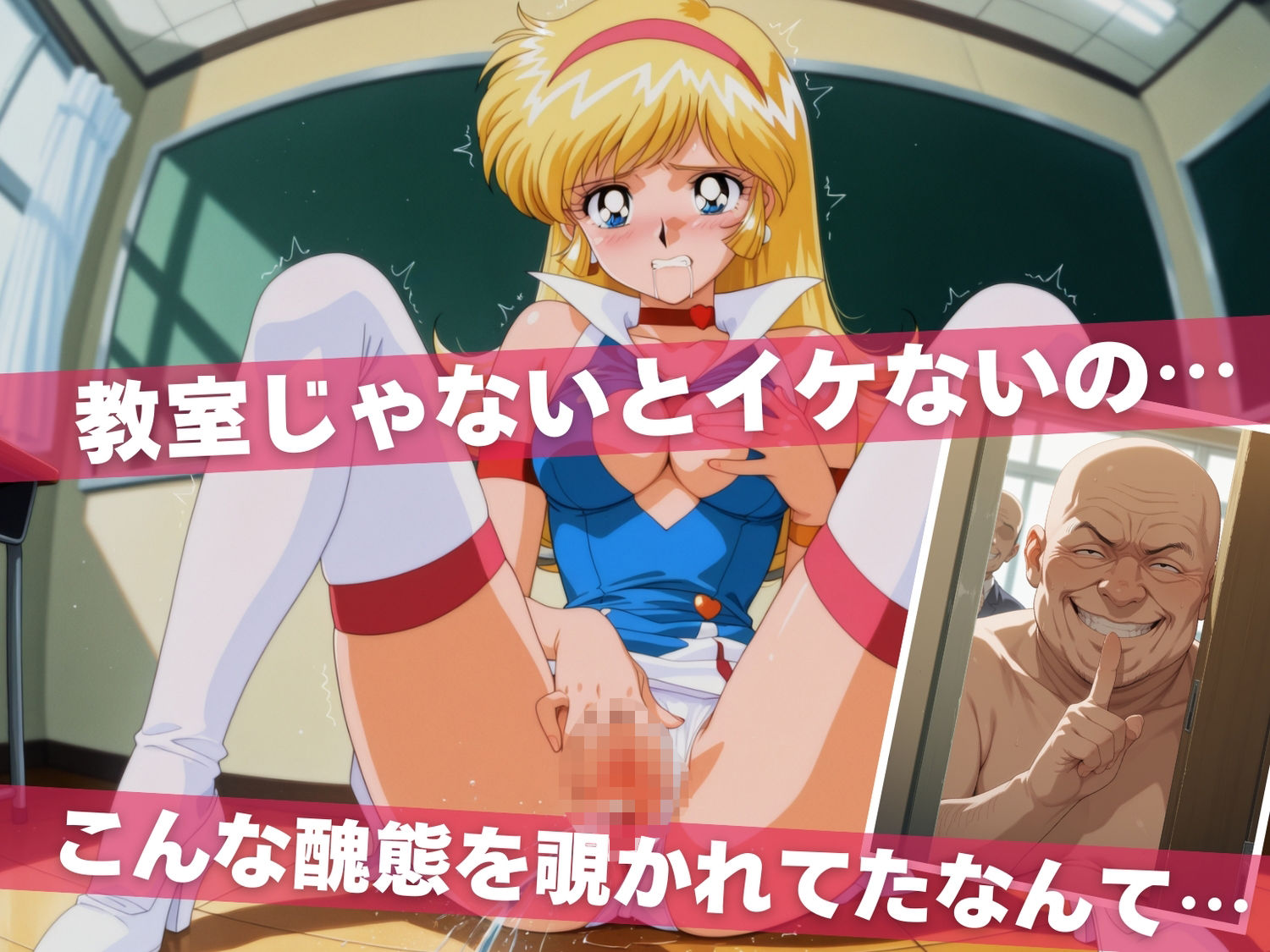 オナニー覗かれ、寝取られて  キュ●ティーハニー 〜 学校編 〜 おじさんに暴かれた秘密 画像3