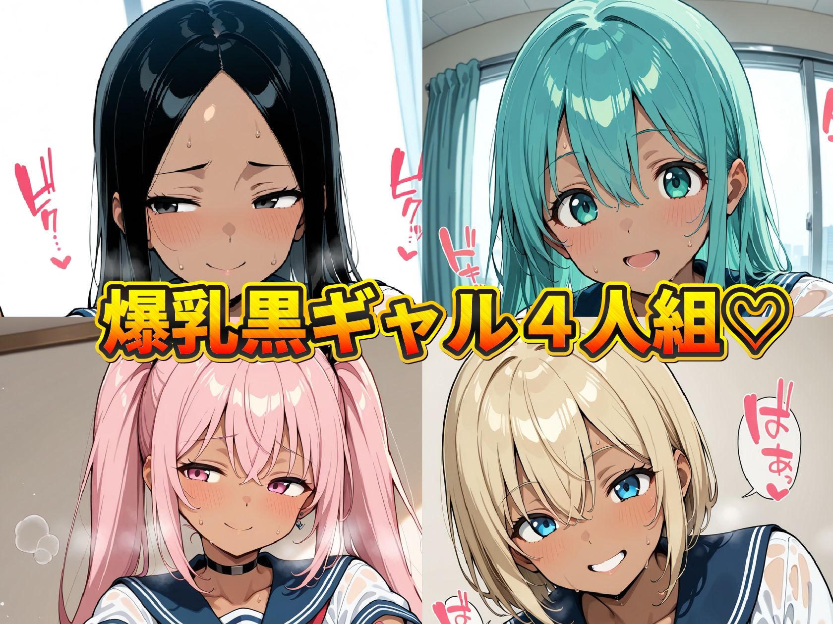 爆乳黒ギャル へそ出し制服日記 〜結局お前も勃ってるじゃん（はーと）〜 画像1