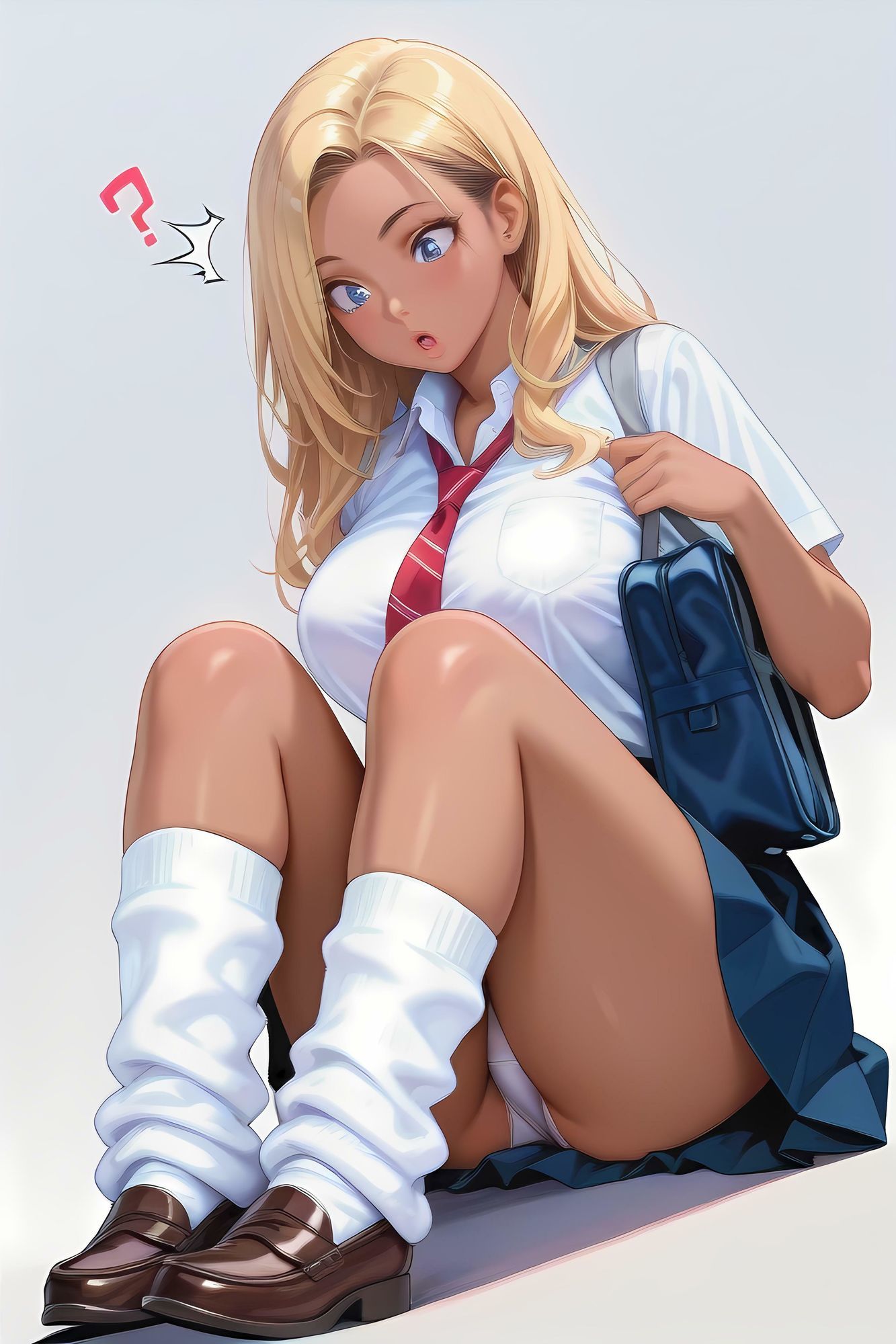 AIイラストフェティシズム『GAL’s STREET VIEW』AIイラストショートストーリー『マンホールの老人』 画像4