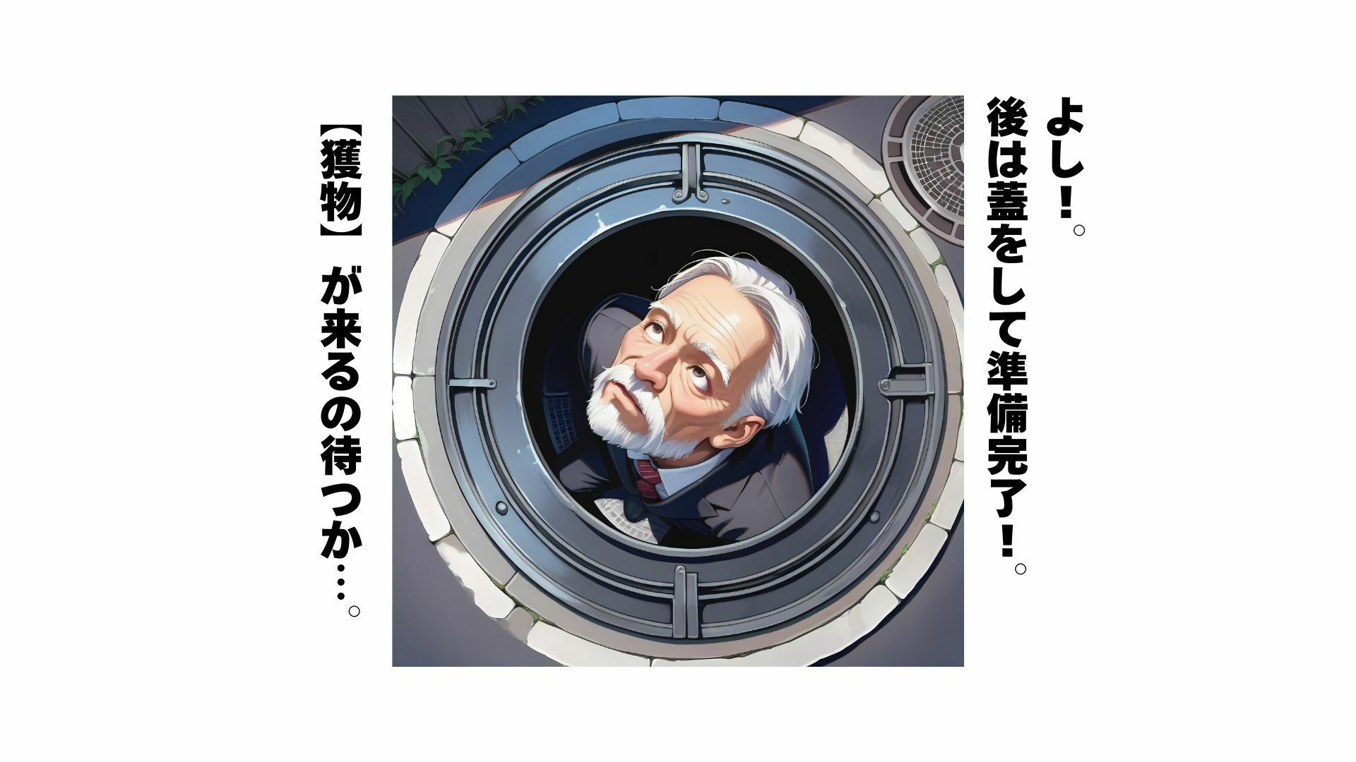 AIイラストフェティシズム『GAL’s STREET VIEW』AIイラストショートストーリー『マンホールの老人』 画像10