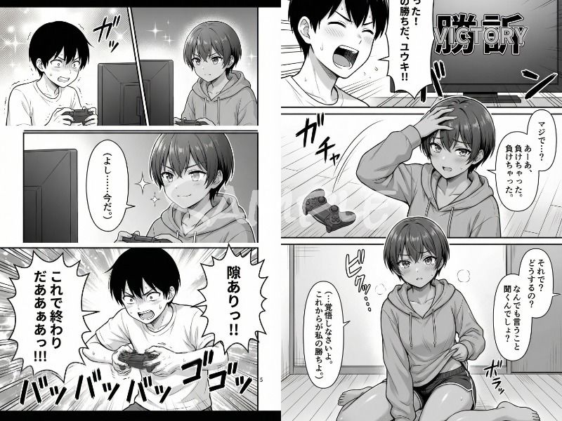 ゲームで敗北した短髪で日焼けのアイツが、罰ゲーム中に俺の異変に気づいて…お口で反撃フィニッシュ。──最後の涙の訳は…。 画像4