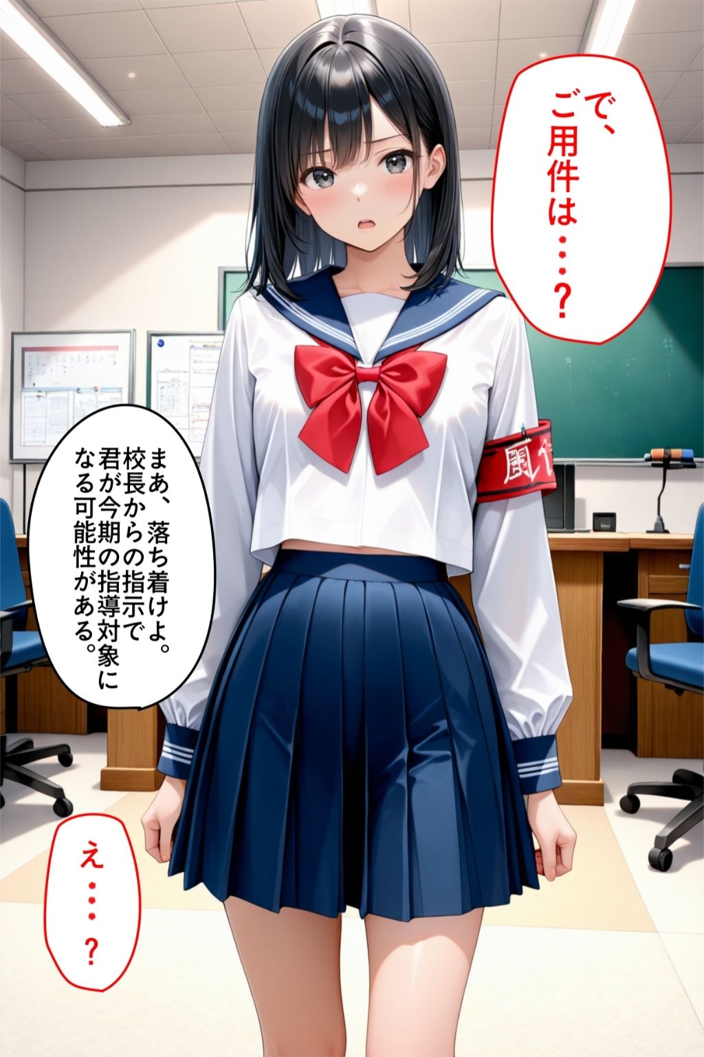 生徒指導を理由に、教師の俺が清楚な生徒会長をオナホールにした話 画像1