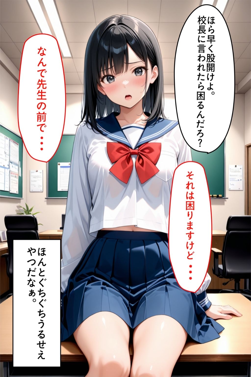 生徒指導を理由に、教師の俺が清楚な生徒会長をオナホールにした話 画像2