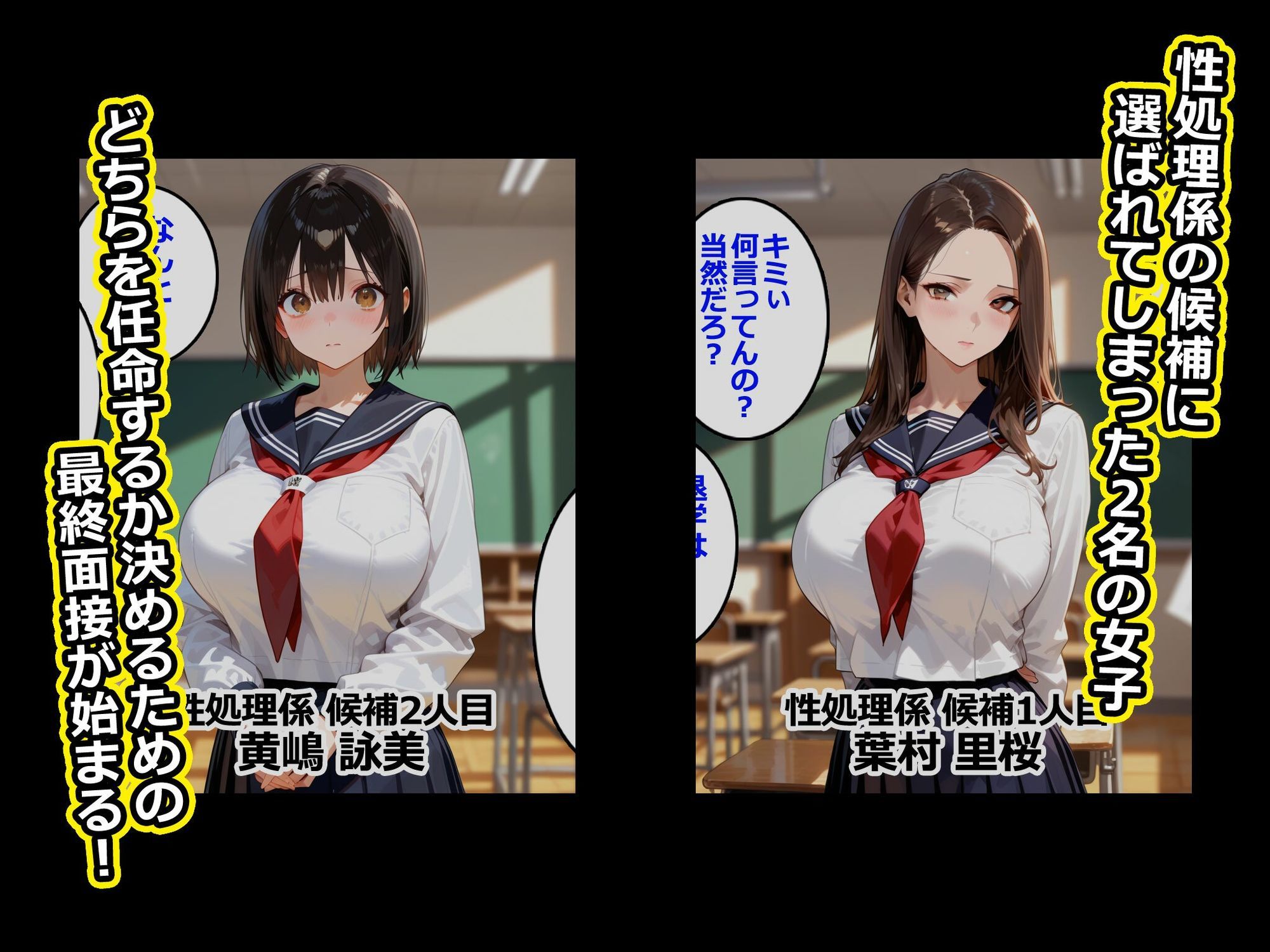 爆乳女子校生!性処理係を決める最終面接は教師が相手の実技 画像1