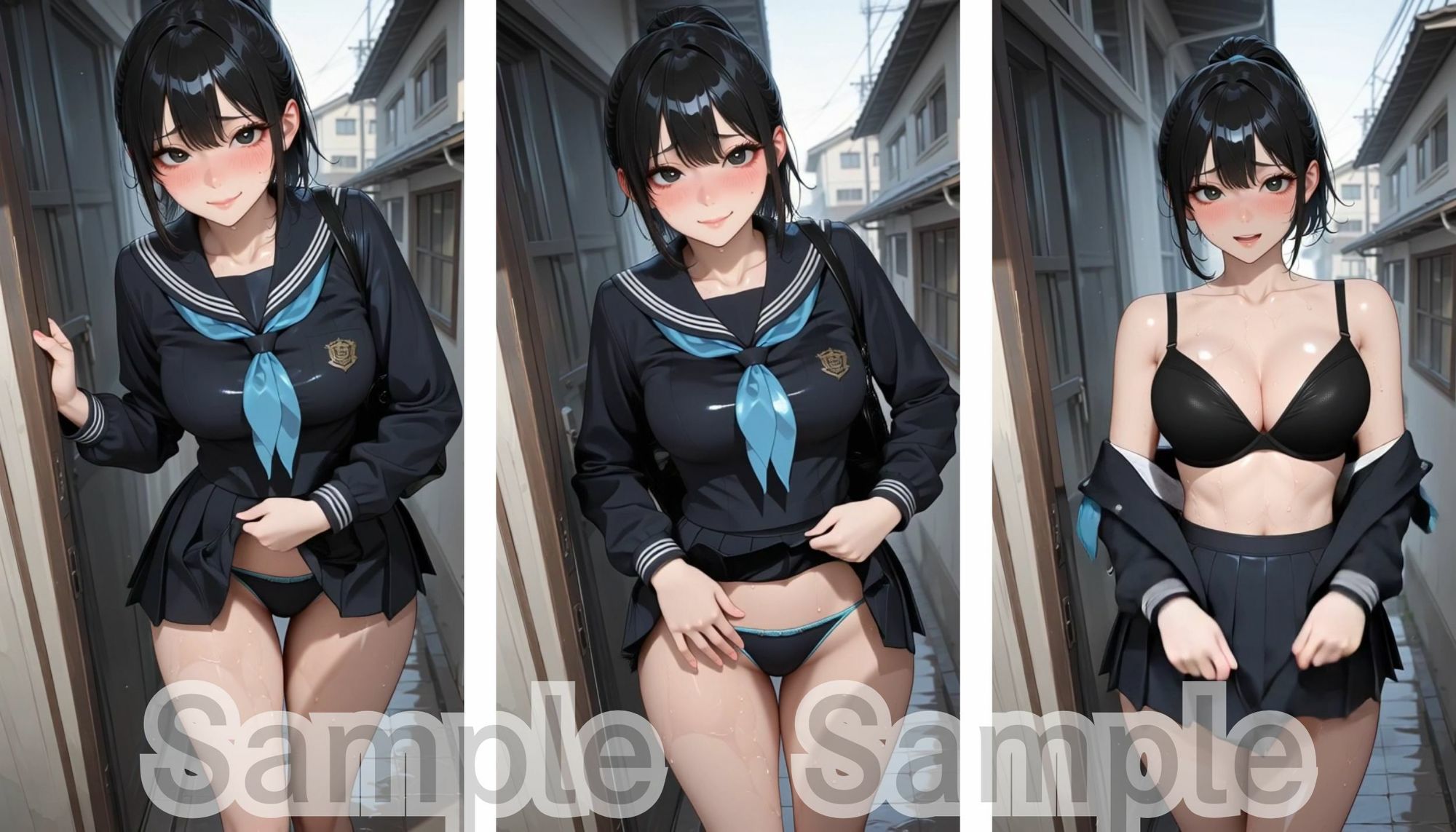 爆乳母乳JK 〜セーラー服お姉さんの搾乳ビデオ〜 画像3