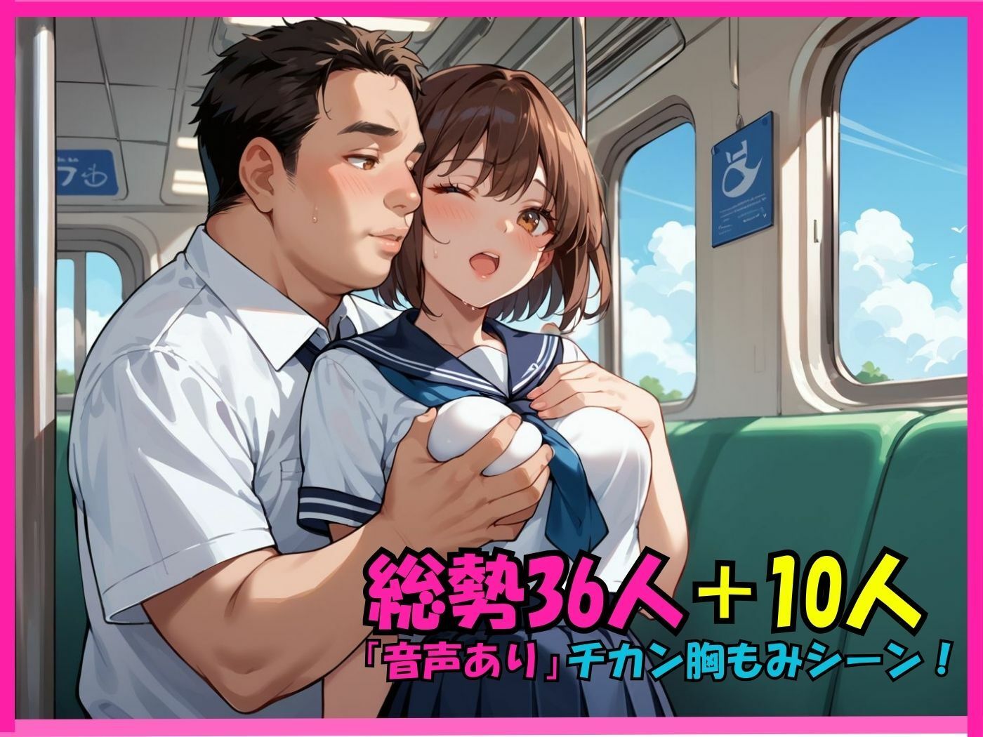 【アニメ動画 縦向きバージョン】痴●される36人＋10人の少女たち！ 画像2