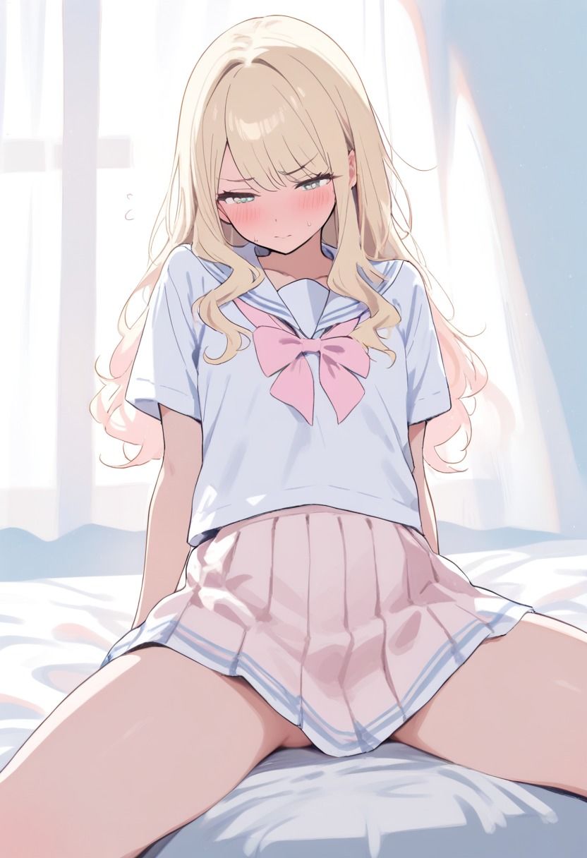 金髪貧乳女子生徒 制服・下着編 サンプル画像 2