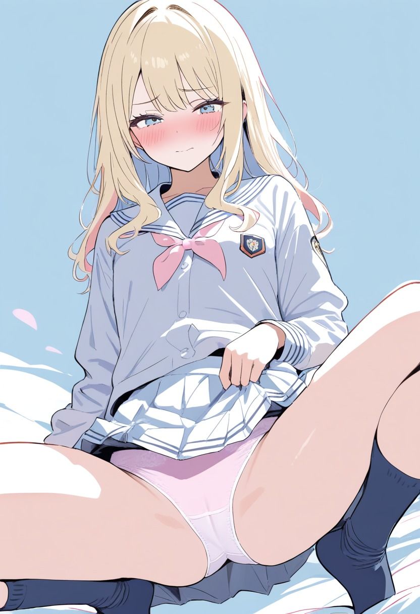 金髪貧乳女子生徒 制服・下着編 サンプル画像 3
