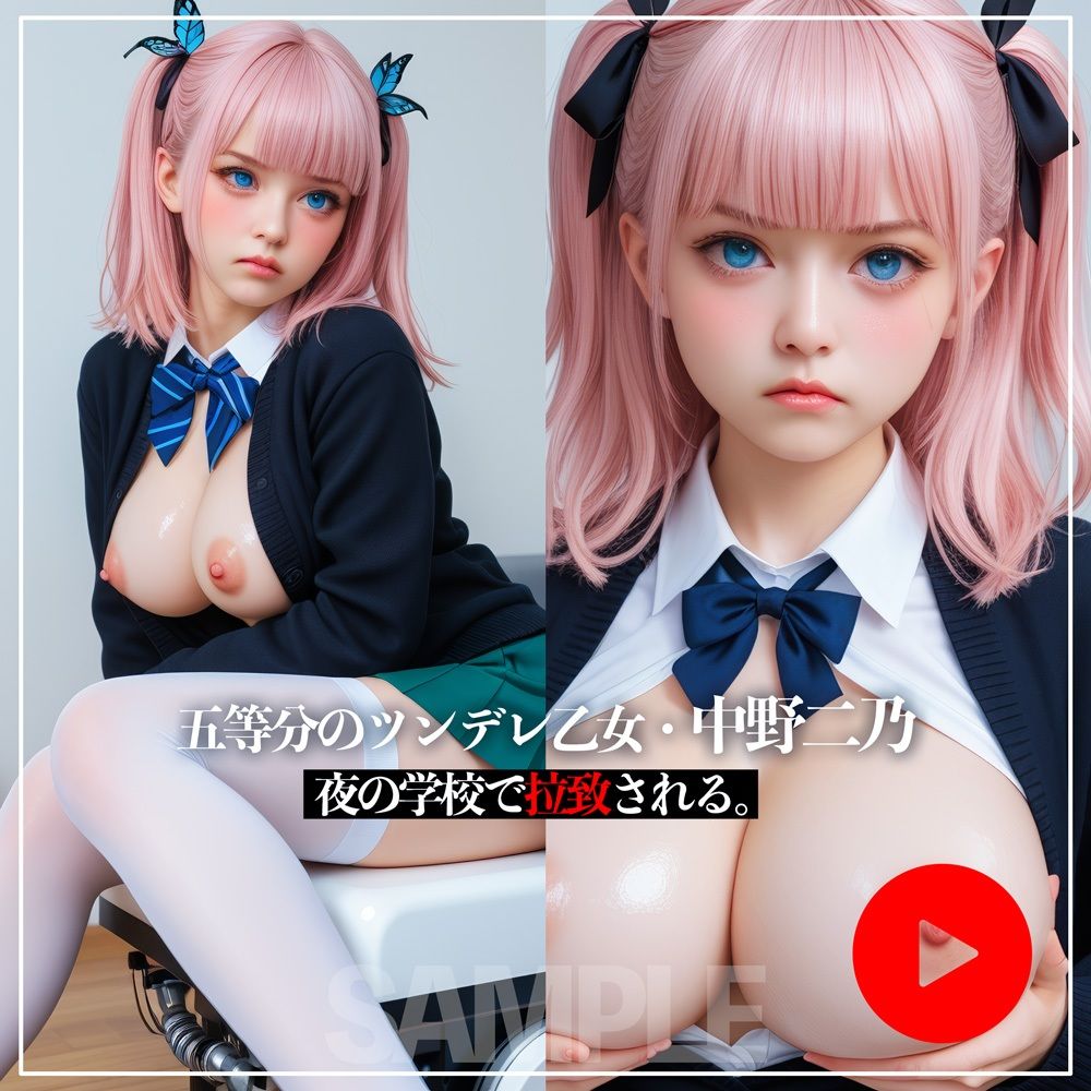 五等分の花嫁、中野二乃が機械の虜に堕とされる（音声付き動画添付） 画像1