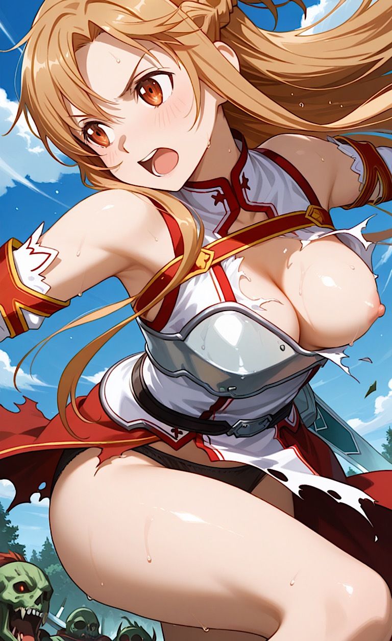 ソーローアートオンライン【ア◯ナ】戦闘脱衣127枚にソーローな貴方は最後まで射精せずに現実世界に戻れるのか！！？ 画像1