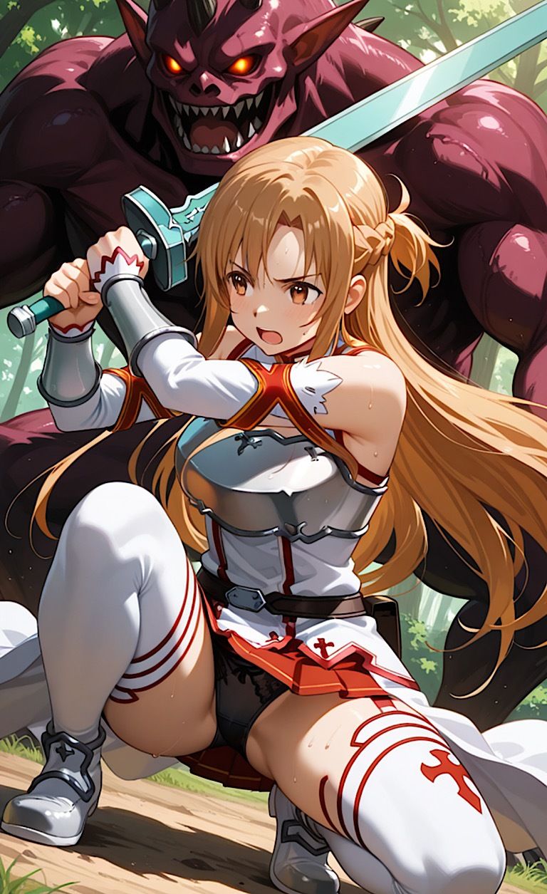 ソーローアートオンライン【ア◯ナ】戦闘脱衣127枚にソーローな貴方は最後まで射精せずに現実世界に戻れるのか！！？ 画像8