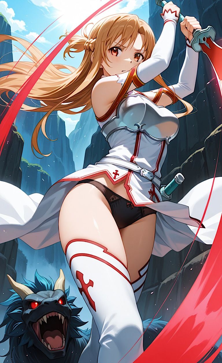 ソーローアートオンライン【ア◯ナ】戦闘脱衣127枚にソーローな貴方は最後まで射精せずに現実世界に戻れるのか！！？ 画像9