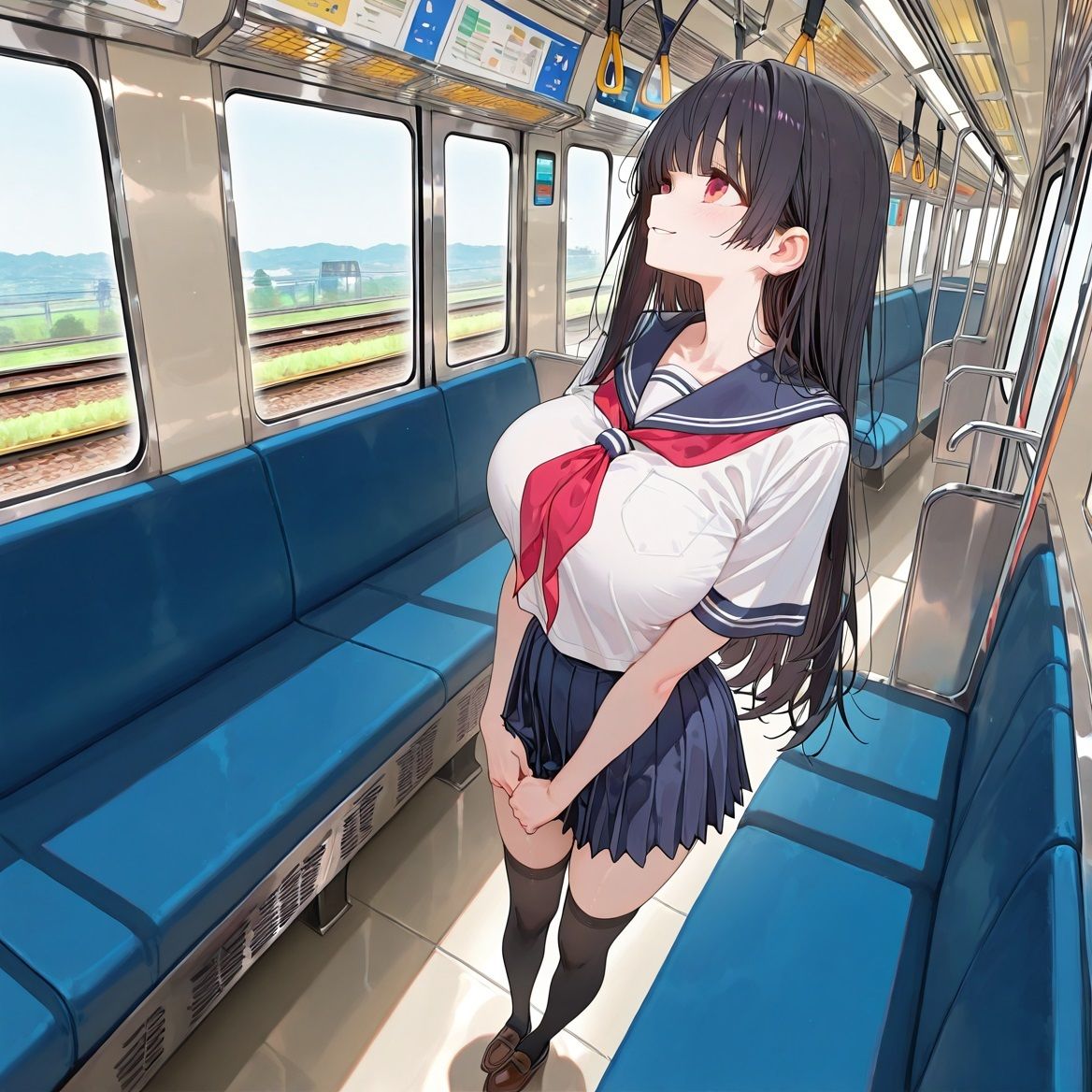 黒髪ロング  JKの  Hイラスト集250枚 サンプル1