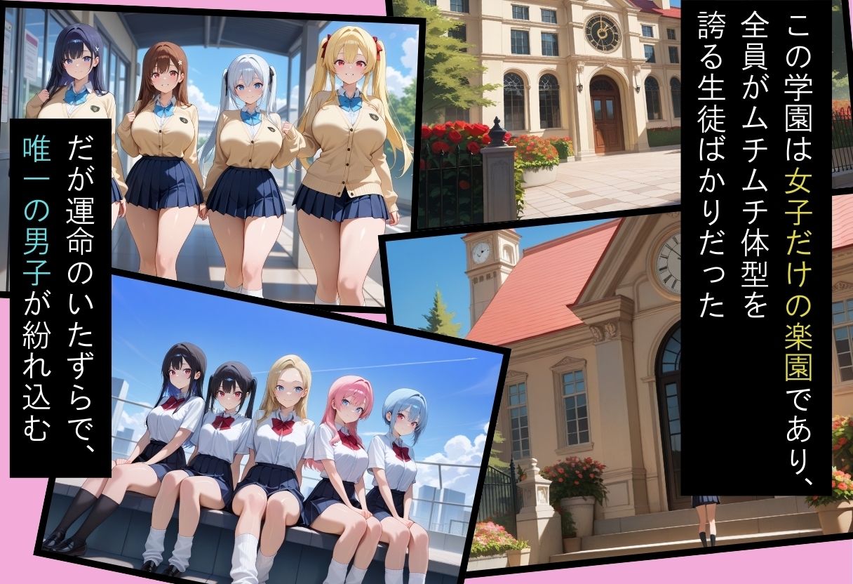 間違って女子校に入学したらムチムチ女子校生に毎日中出しを要求される学園生活〜総集編02〜 画像1