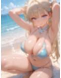 巨乳水着女子とハーレムエッチ