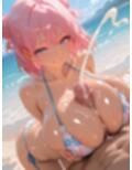 巨乳水着女子とハーレムエッチ