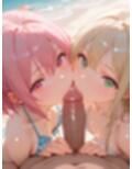 巨乳水着女子とハーレムエッチ