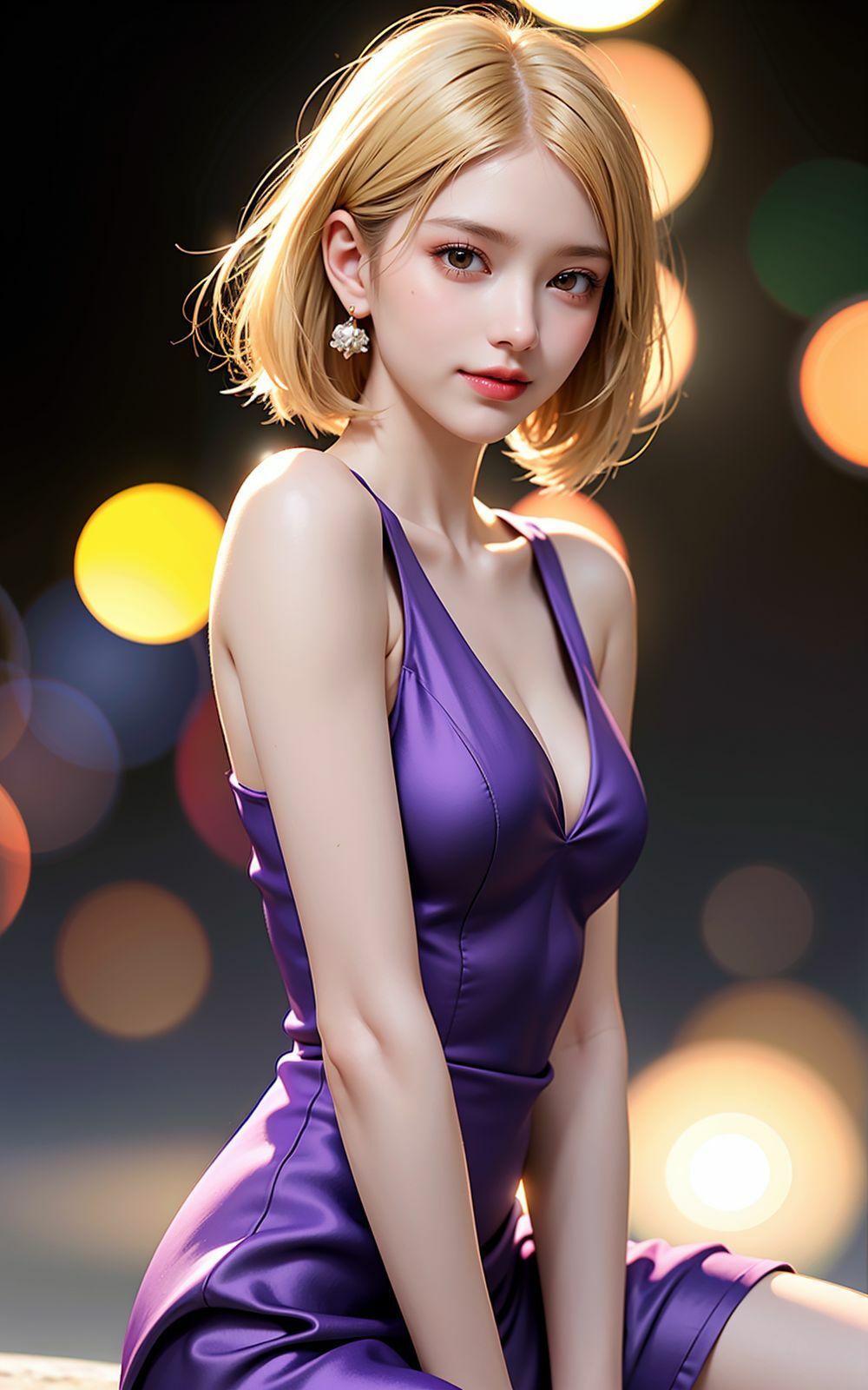 AIグラビア パープルドレス サンプル1