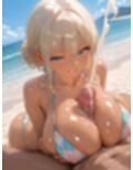 巨乳水着女子とハーレムエッチ2