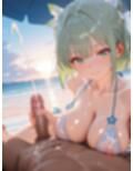 巨乳水着女子とハーレムエッチ3