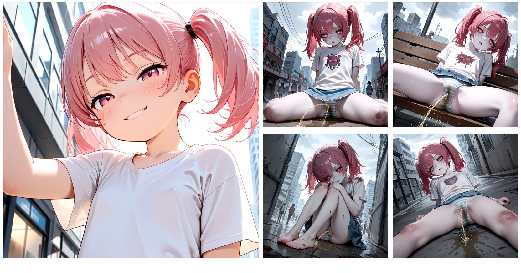 崩壊した街で所構わず放尿する無害なゾンビをひたすら眺めるCG集 画像3