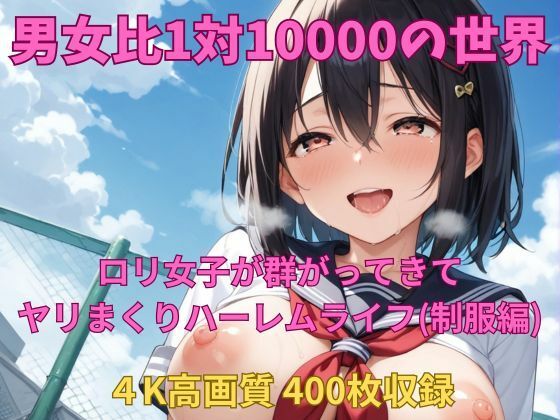 男というだけで10000人に1人しかいない世界だった【男女比1対10000の世界ロリ女子とセックスし放題でちんぽが乾く暇もないヤリ放題ハーレムライフ！！（制服編）】　by　TailorFetiAI-Pix