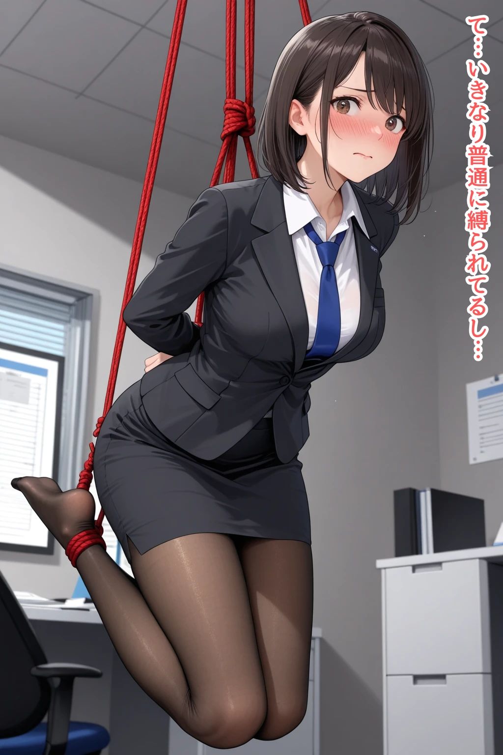 恥辱の緊縛画像集 解雇が怖くて社長の道楽に付き合ったばかりに家族を裏切り壊れゆく人妻オフィスレディ前編 画像4