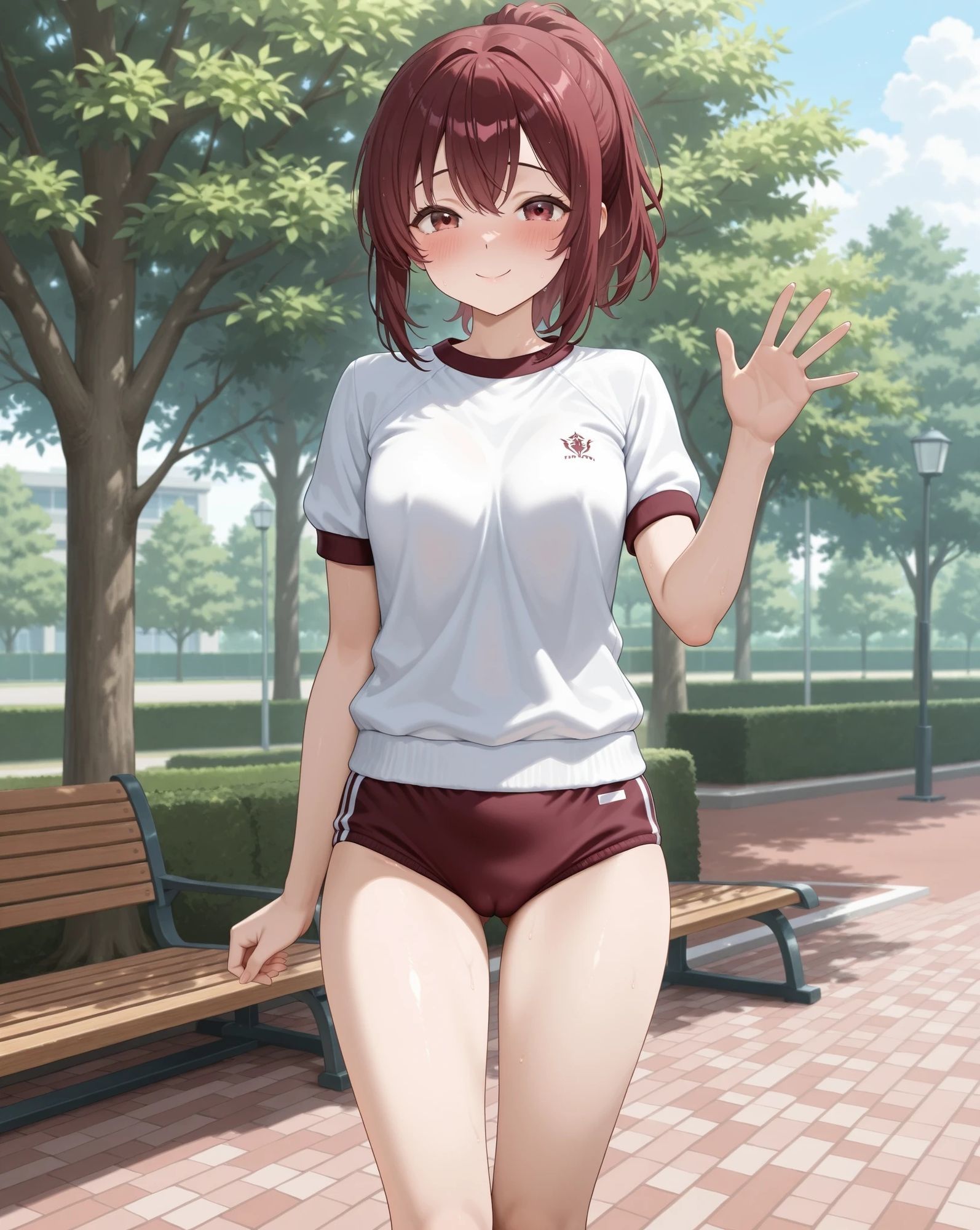微乳もみじちゃんとブルマ公園デート サンプル画像 4