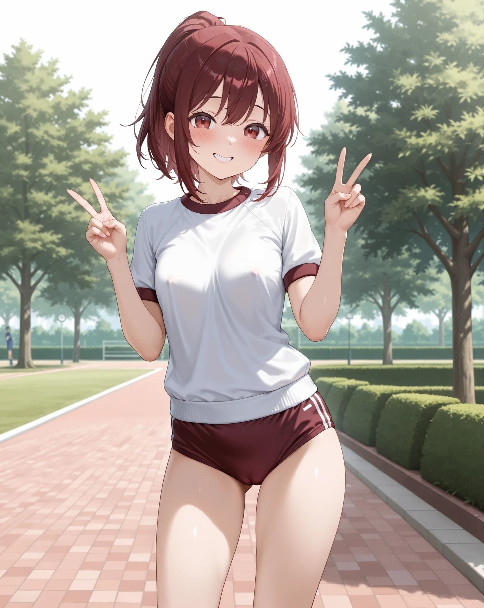 微乳もみじちゃんとブルマ公園デート サンプル画像 6