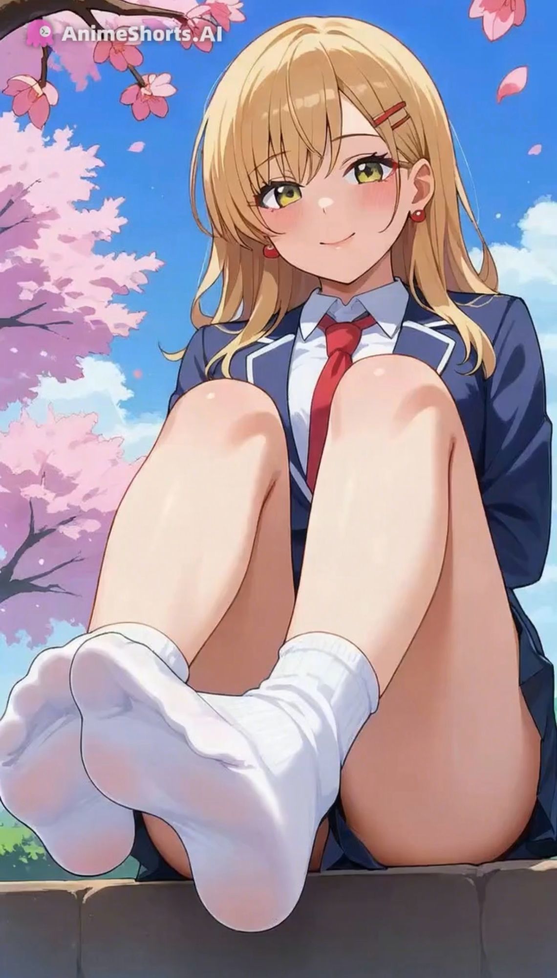 【セリフ音声付きアニメ4分36秒】足コキでオナサポ!エッチなお花見で、ミニスカ制服ギャルさんたちが「娘別(こべつ)」でアナタにご奉仕してくれます!パンティー、ブルマ、ムチムチな太もも、足の裏、ダボダボのルーズソックス、ピチピチな素脚、お尻・・・ 画像3