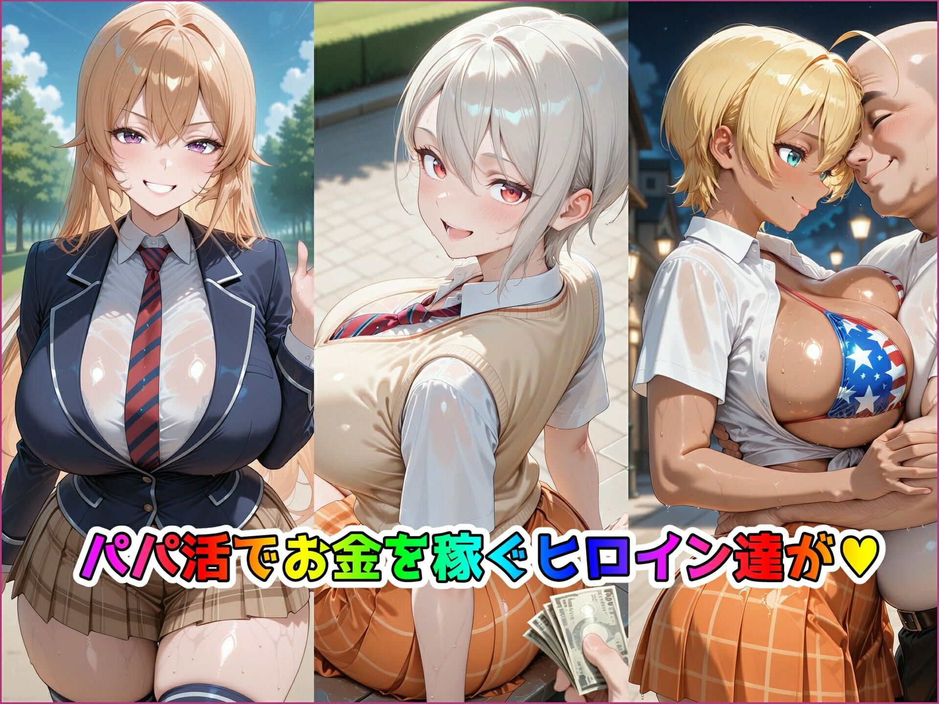 パパ活ヒロインと膣内射精えっちする話  食戟の〇ーマ編  薙切え〇な＆薙切ア〇ス＆水戸〇魅 画像2