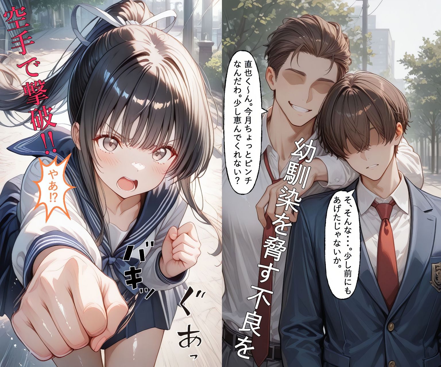 【500P セリフ付き】 空手美少女の敗北 肉便器にされた美少女 画像1