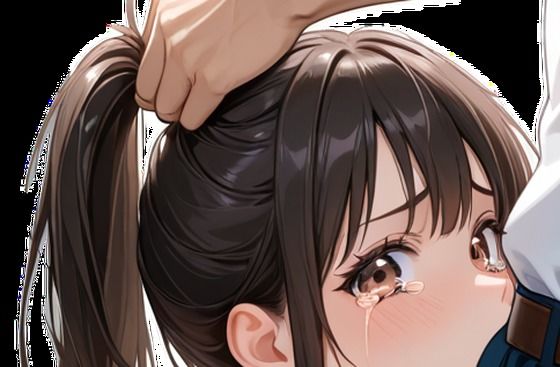 ポニーテールを掴んでイラマチオ