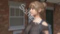 一ノ瀬廻里・私服登校日の通学途中の駅の階段でスカート内逆さ撮り盗撮の被害に遭う:PV03（ムラサキ色のサテン地大人びたパンティ）