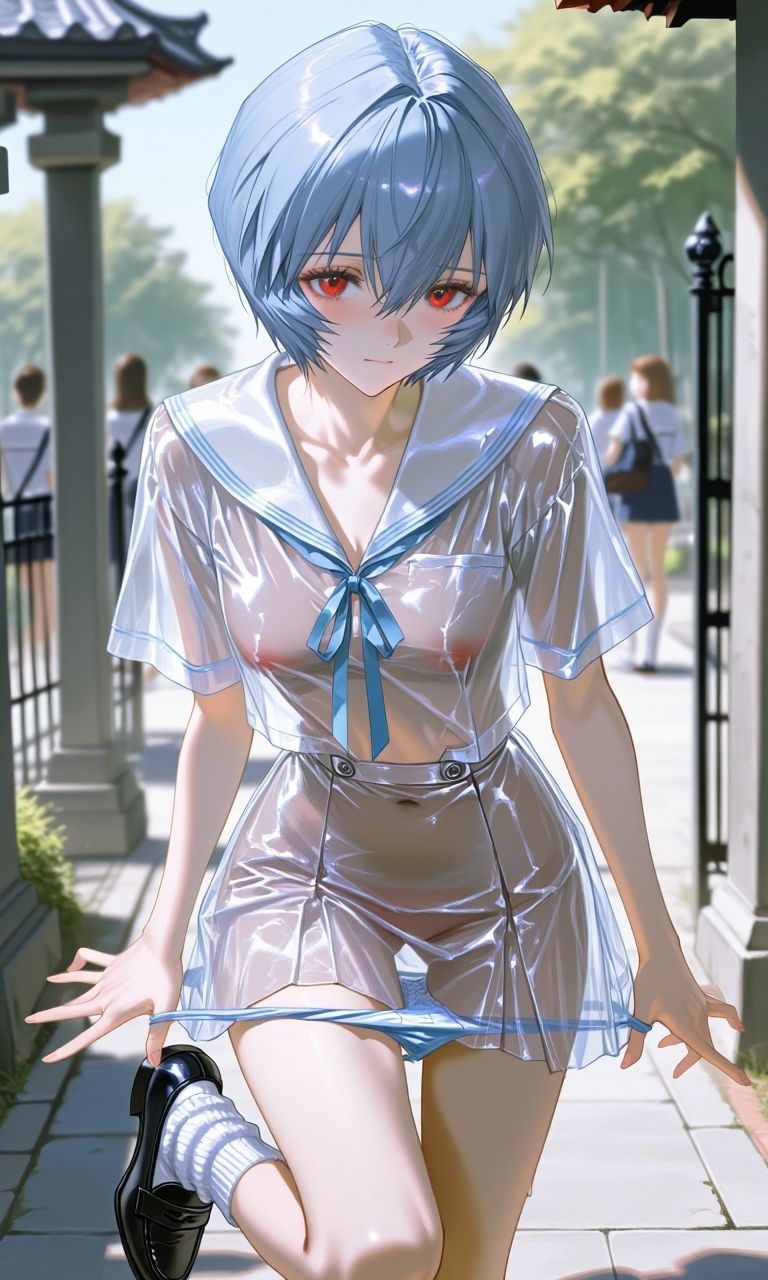 綾〇レイ スケスケセーラー服でHな日常 画像1